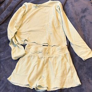 Cozy Kids Pajama Set in Light Blue/green